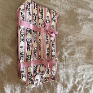 Victoria's Secret Pink and White Tote Bag